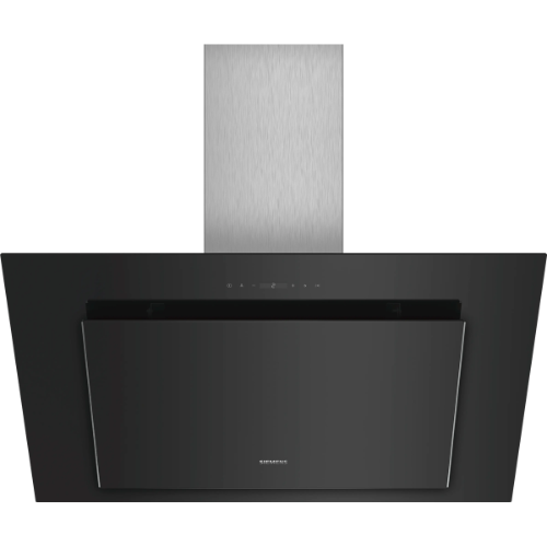 Hotte décorative murale inclinée noir et verre 90cm SIEMENS LC98KLV60