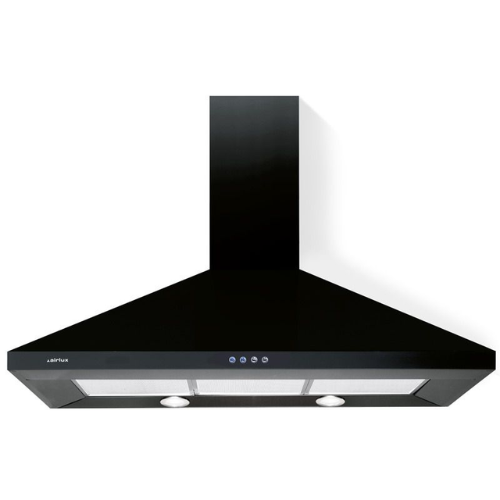 Hotte décorative murale noire 90cm AIRLUX AHP97BK