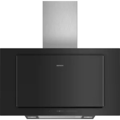Hotte décorative murale plate noir et verre 90cm SIEMENS LC97FLV60