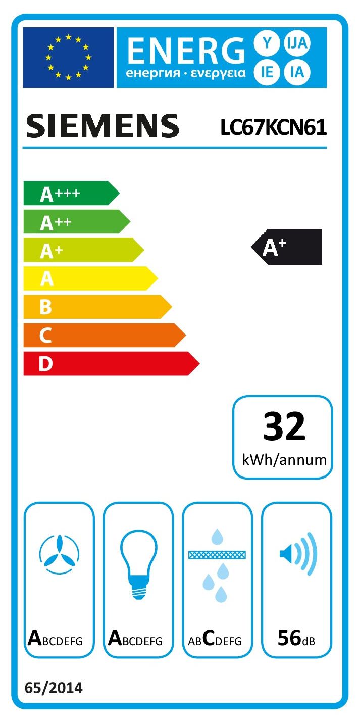 iQ500, Hotte murale, 60 cm,  Noir avec finition en verre, SIEMENS LC67KCN61