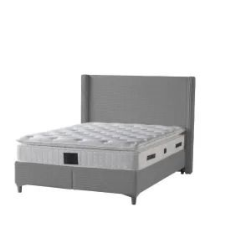LIT COFFRE VENUS COTELE GRIS 140x190CM EURODESIGN VENUS-GRIS-140