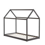 LIT ENFANT ROBINSON CABANE GRIS 90x190CM EURODESIGN ENF48-ROB-G