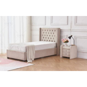 LIT ERES CAPITONNE VELOURS MOKA 90x190 cm EURODESIGN 729M90