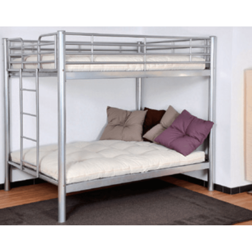 LIT SUPERPOSÉ COLOSSE EN METAL GRIS EPOXY 140x190cm + 140x190 cm EURODESIGN 2+2GS