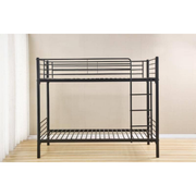 LIT SUPERPOSE METAL 1+1 SEPARABLE NOIR 90x190 cm + 90x190 cm EURODESIGN LUNA 1+1N NOIR