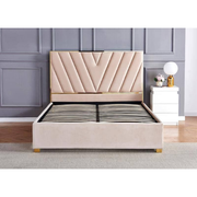LIT VERA VELOURS BEIGE 140x190 cm EURODESIGN 745BEG140