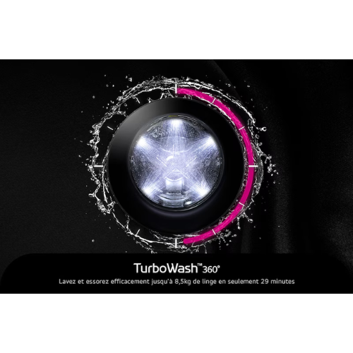 Lave-linge frontale 20kg TurboWash Steam AI DD LG F20P12BST - vue 7