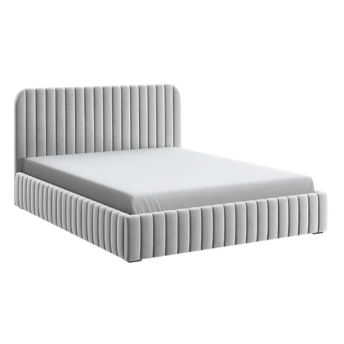 Lit 2 places 140×190 cm MELBOURNE Velours avec sommier intégré EURODESIGN 712VG140