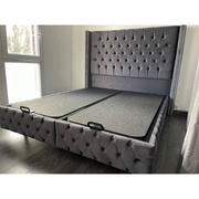 Lit coffre BOX clouté 160×200 cm EURODESIGN CLOU-VAN-160