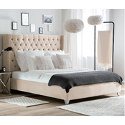 Lit double clouté beige 160x200 Eurodesign 728BE160
