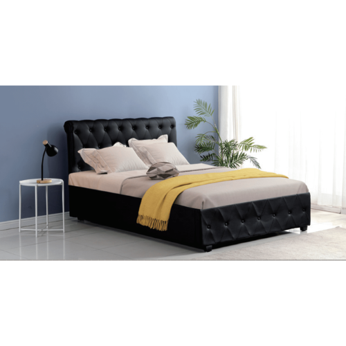 Lit double cocto noir 140x190 Eurodesign 715N140