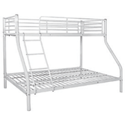 Lits superposés blanc 90x190+140x190 Eurodesign BOB 2+1B