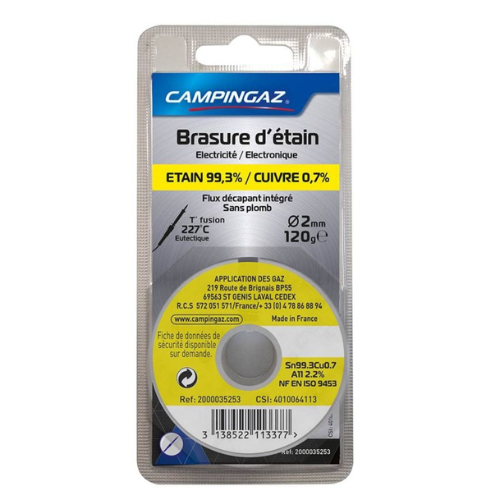 Lot De 2 ÉTAINS 99,3% - Cu 0,7% D2 120G Campingaz - 2000035253