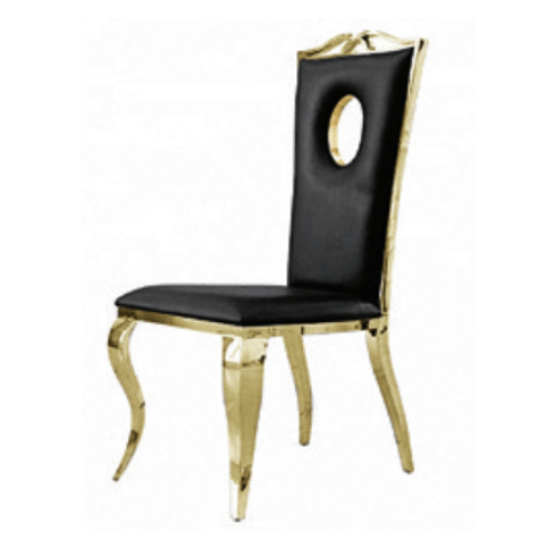 Lot de 4 chaises royal gold noir Eurodesign DC15GN