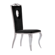 Lot de 4 chaises royal veloursnoir Eurodesign DC15VN