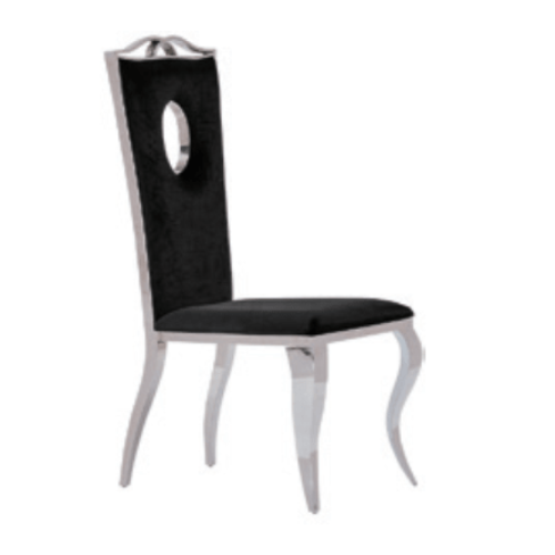 Lot de 4 chaises royal veloursnoir Eurodesign DC15VN