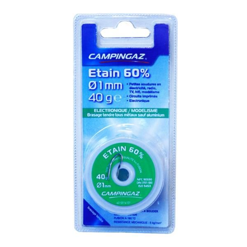 Lot de 6 ÉTAINS 60% - Ø1MM - 40G - CAMPINGAZ 2000024991
