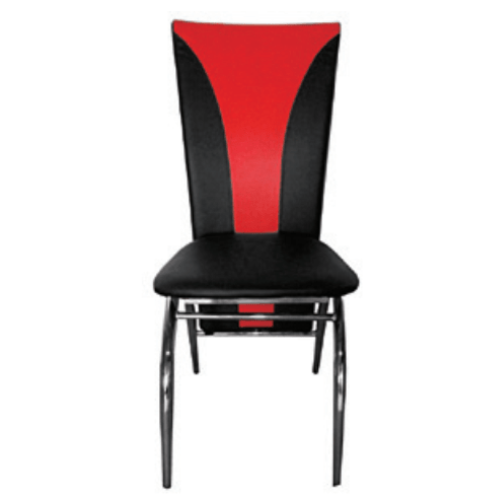 Lot de 6 chaises duna noir rouge Eurodesign A49NR