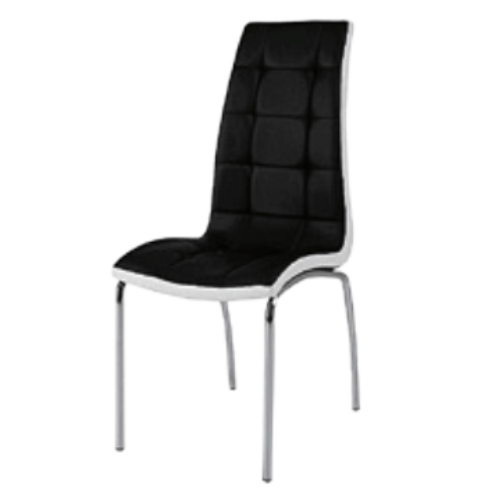 Lot de 6 chaises emma noir blanc Eurodesign DC216NB