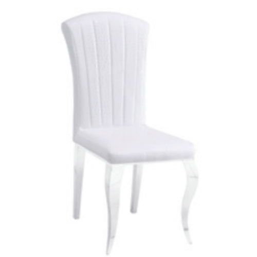 Lot de 6 chaises louis croco blanc Eurodesign L105CB