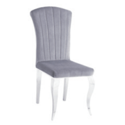Lot de 6 chaises louis velours gris Eurodesign L105VG