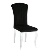 Lot de 6 chaises louis velours noir Eurodesign L105VN