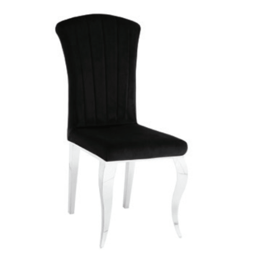 Lot de 6 chaises louis velours noir Eurodesign L105VN