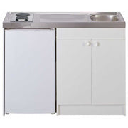 Kitchenette 140 cm + domino électrique  + évier inox réversible + frigo top 4* 140M2P114DE
