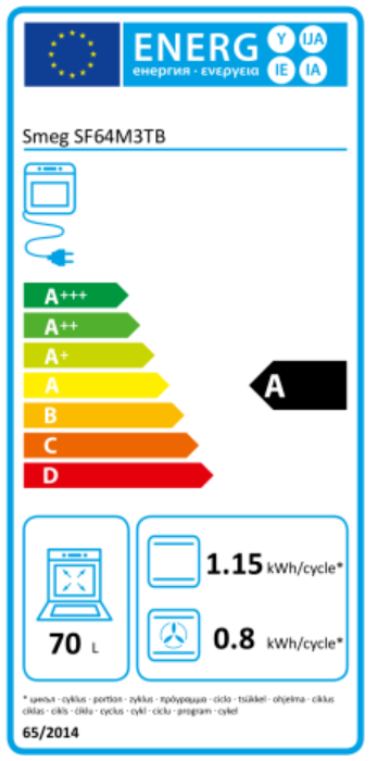 Four thermo-ventilé 60cm Sélection Esthétique SMEG SF64M3TB
