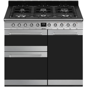 Centre De Cuisson 100 cm mixte Inox SMEG Classica Classica SY103 - vue 1