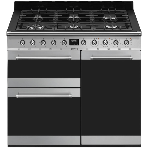 Centre De Cuisson 100 cm mixte Inox SMEG Classica Classica SY103 - vue 1