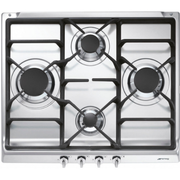 Table de cuisson 4 Feux 60cm GAZ Inox SMEG S60GHS - vue 1
