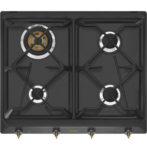 Table De Cuisson 4 Feux 60 cm Anthracite SMEG SRV864AOGH - vue 1