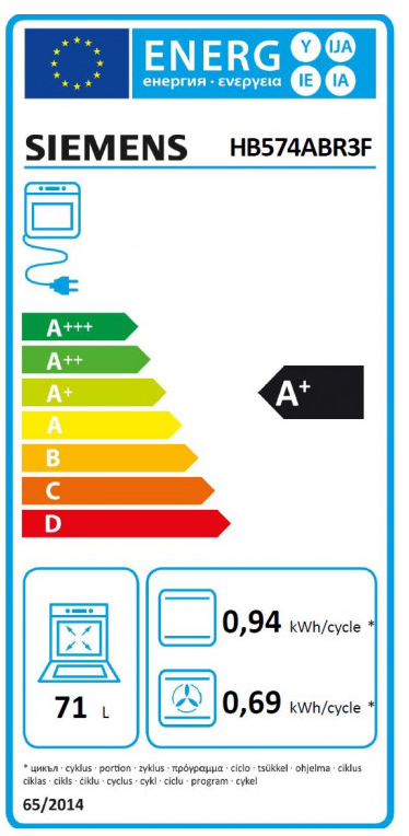 iQ300, Four intégrable, 60 x 60 cm, Inox SIEMENS HB574ABR3F