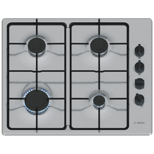 Série 2, Table gaz, 60 cm, Inox BOSCH PBP6B5K80 - vue 1