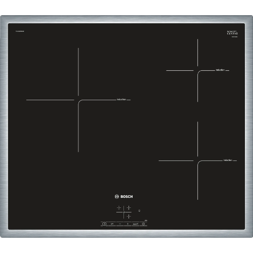 Table Induction Série | 4 Acier Inox Et Noir 60 cm BOSCH PUC645BB1E