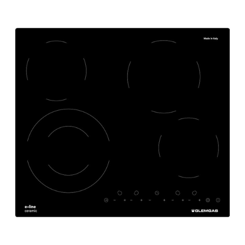 Table vitrocéramique noir sans sécurité coupe-courant, 220-240 V, 32 A, 50-60 Hz Glem GTH64ET - vue 1