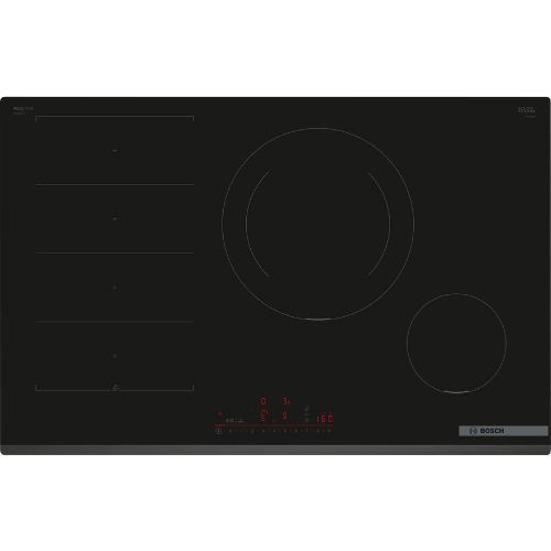 Série 6, Table à induction, 80 cm, Noir, sans cadre BOSCH PXE831HC1E - vue 1
