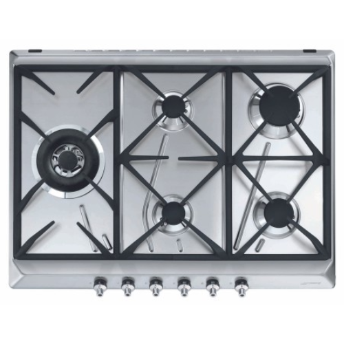 Table de cuisson 5 Feux Inox 70/75cm Smeg SE775GH5(F) - vue 1