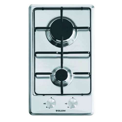 Table de cuisson gaz 2 feux Glem GT32IX - vue 1