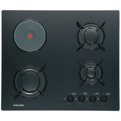 Table de cuisson verre mixte 60 cm Glem GV647BK