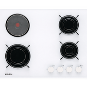 Table de cuisson verre mixte 60 cm Glem GV647WH - vue 1