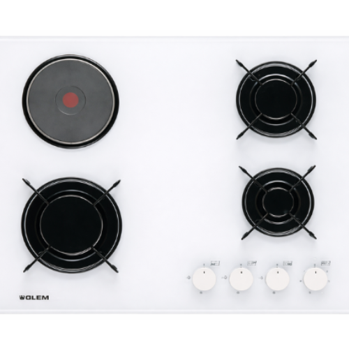 Table de cuisson verre mixte 60 cm Glem GV647WH - vue 1