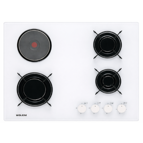 Table de cuisson verre mixte 60 cm Glem GV647WH - vue 1