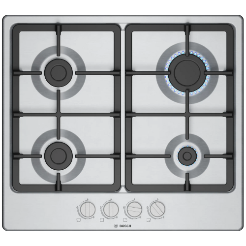 Série 4, Table gaz, 60 cm, Inox BOSCH PGP6B5K90 - vue 1