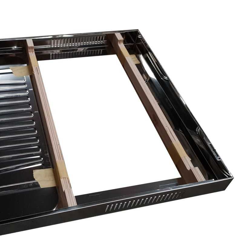 Kitchenette complète 140 cm + domino vitro + évier inox réversible + réfrigérateur top 4* 140M2P114DVMT