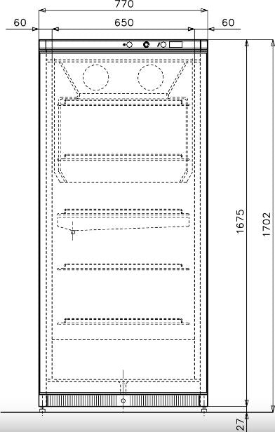 Armoire stockage froid positif ventilé IARP AB 500 P