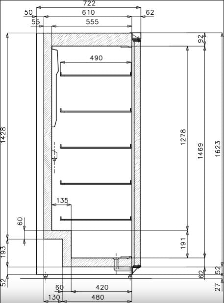 Armoire stockage froid positif ventilé IARP AB 500 P