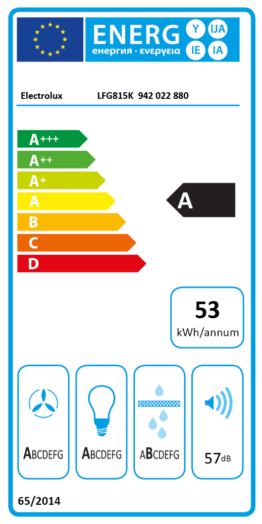 Groupe filtrant 54 cm Série 900 AutoSense ELECTROLUX LFG815K