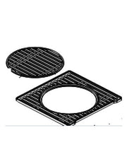 Grille fonte émaillée mate cadre + cercle Campingaz Select 4 – 2189024